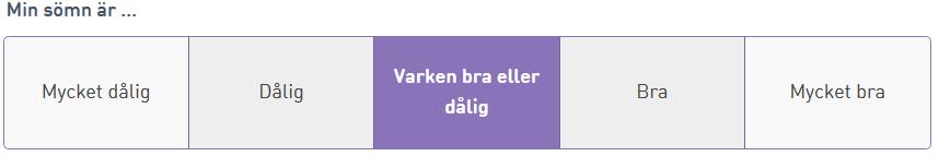 ÅTERHÄMTNING Sömn är den viktigaste återhämtningen, både fysiskt och mentalt. En god sömn innebär högst ett fåtal uppvaknanden under natten och en känsla av att vara utvilad när man är vaken.