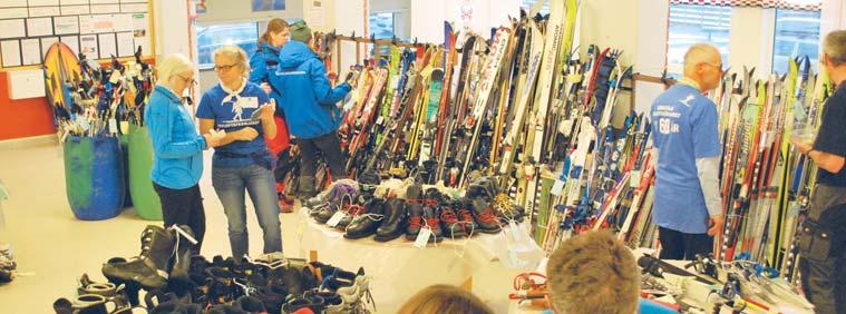Skidor, Skridskor, Stavar, Pjäxor, In-Lines, Snowboards, Hjälmar, Hockeyutrustning, Ryggsäckar, Skidoveraller (endast barnstorlekar).