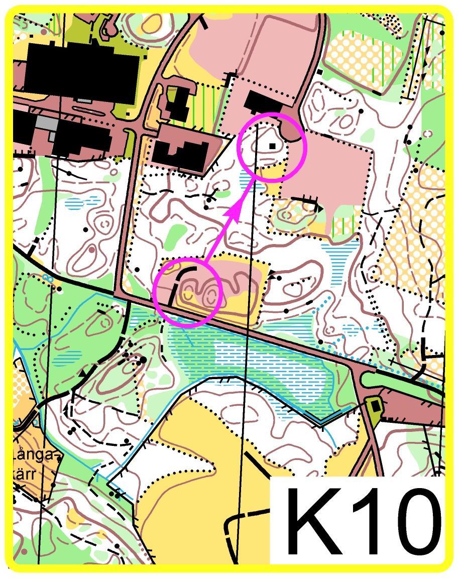 K 10. Kort finorientering mot tydlig