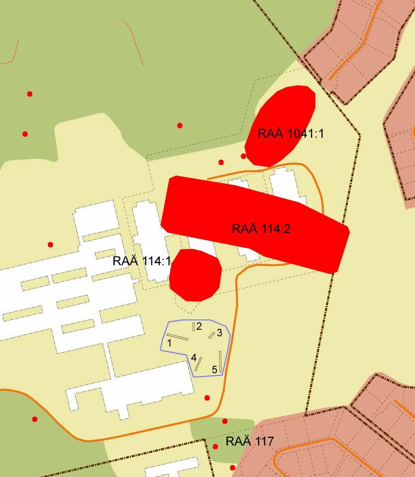 Figur 2. Undersökningsområdet markerat med en blå polygon.