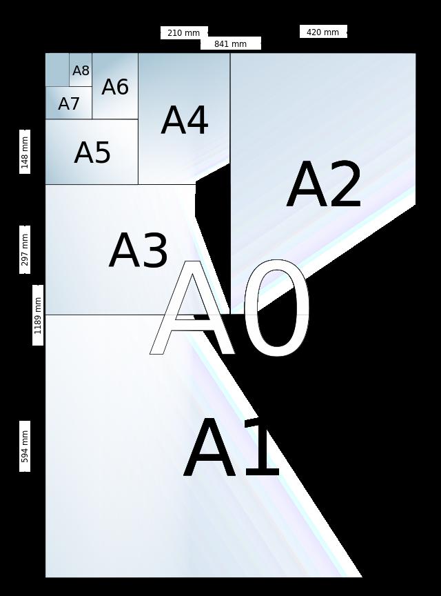 601. Av ett föremål med höjden 4 cccc görs en kopia med höjden 1 cccc. Ange a) längdskalan b) areaskalan c) volymskalan. 607. A-formatet är de vanligaste pappersformaten i Europa. 602.