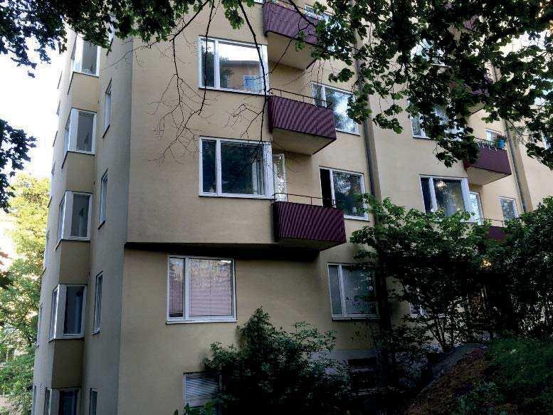 Varje enskild byggnad i kvarteret har sitt eget formspråk med unika fönstersättningar, burspråk, balkonger och
