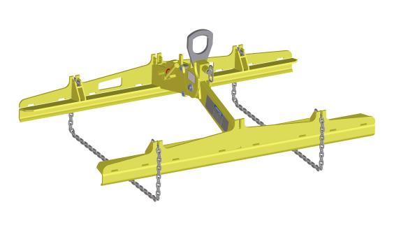 Lyftning av korta håldäck För att lyfta håldäck som är för korta för att kunna lyftas med båda käftarna på klämman, rekommenderar vi