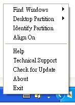 Context Menu (Kontextmenyn) har fyra poster: SmartControl Premium - när det valts visas fönstret About (Om).