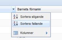 Observera att du aldrig får använda kolumnen Ändra ansökan/ pennan utan ska hantera ärenden och placeringar utifrån instruktionerna i denna handbok.