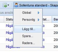 Profilen följer den arbetsflik du jobbar i för tillfället så du kan ha olika egna profiler för varje arbetsflik.