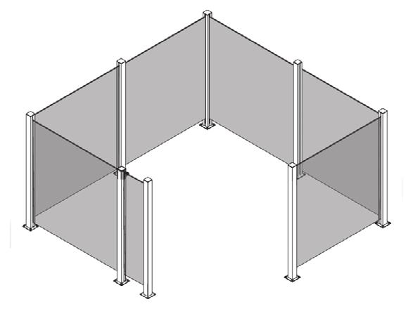 SAFETY Note that the maximum permitted assembly height above ground is 100 cm. Hardened safety glass is not qualified as a safety rail. NOTE! Max. 100 cm! ASSEMBLY INSTRUTION Start by planning where you want your balustrade and make sure that the surface is level.