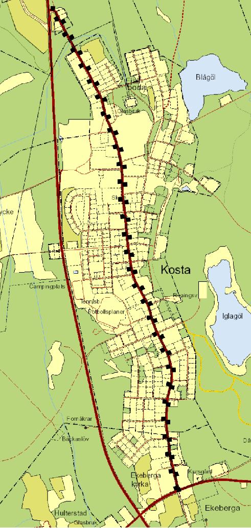 1(8) 2017-03-01 Antagandehandling Planbesked Beslut Samråd Granskning Antagande Laga kraft Detaljplan för Stora vägen i Kosta Kosta samhälle Kronobergs län PLANBESKRIVNING Planbeskrivningen är ett