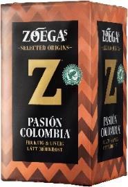 ZOÉGAS Produktnamn Varumärke Produkt Format Volym ZOÉGAS Pasion Colombia Förmalt 12x450 Bilder ZOÉGAS Pasion Colombia Art nr: 12280991 Produkt highlights & produktfakta Ladda hem bild här