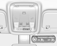 Passagerarplatsens främre airbag kan inaktiveras med en nyckelstyrd omkopplare på instrumentpanelens passagerarsida.