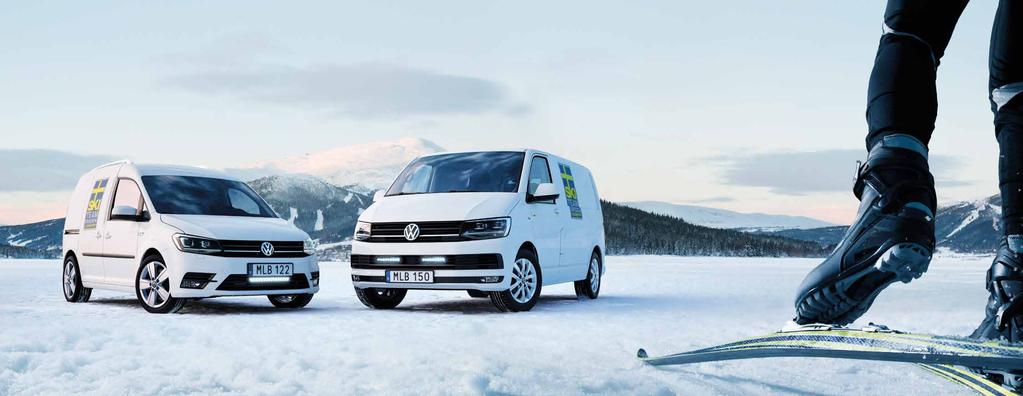 CADDY OCH TRANSPORTER TA DIG FRAM PÅ ALLA FYRA. CADDY MED SKI TEAM-PAKET FRÅN 1.820: /MÅN TRANSPORTER MED SKI TEAM-PAKET FRÅN 2.870: /MÅN Caddy Ski Team Edition.