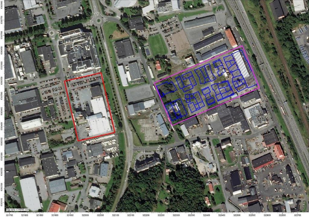 4(27) Figur 3. Karta över Santa Marias verksamhetsavgränsning (röd markering) och föreslagen bebyggelse (blå markerade byggnader). 3 Luktförutsättningar 3.