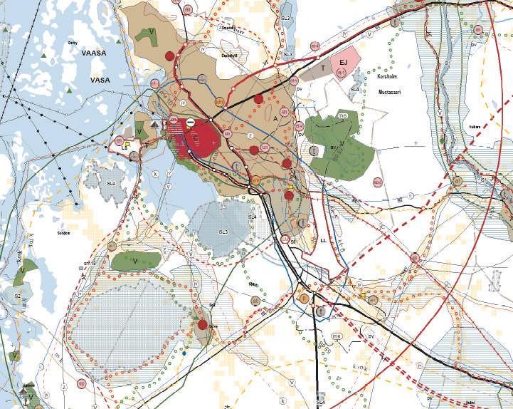 5/10 Ett utdrag ur landskapsplan, delgeneralplanens ungefärliga läge