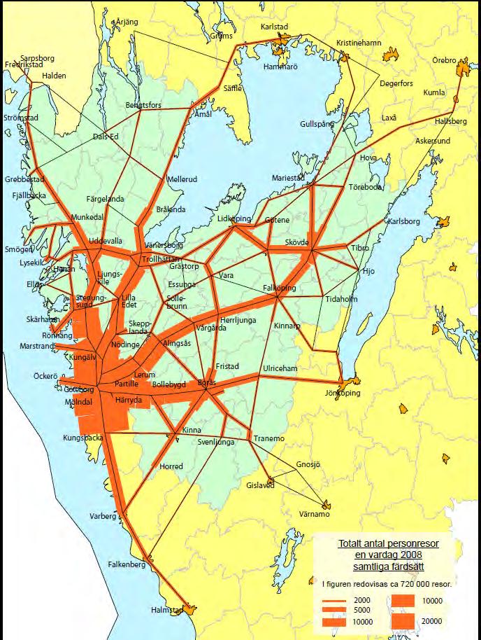 7. Nuvarande trafik och resande 2010 7.
