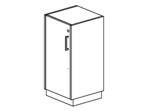 EFG STORAGE EFG Storage har som standard mörkgrå sockel i plast (färg 26) och lås (glasdörrar utan träram har inget lås) Trämönstrad eller enfärgad sockel i direktlaminat, benställning samt hjulram