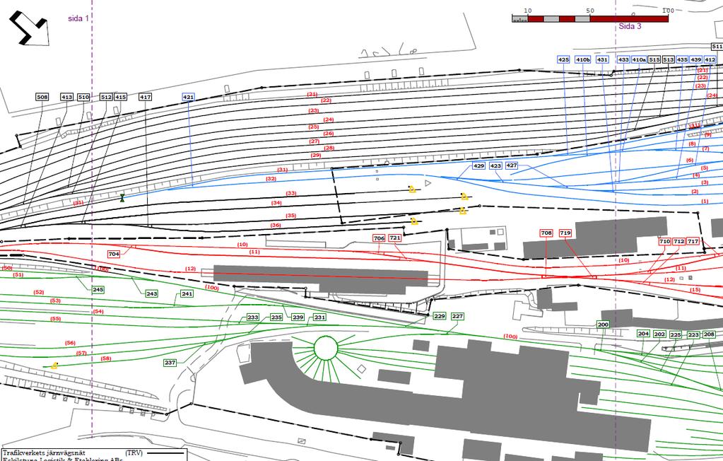 Bilaga 4, Schematisk spårkarta Eskilstuna