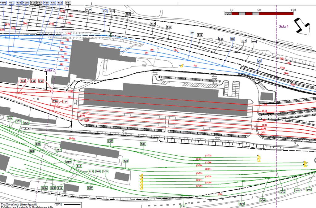 Bilaga 4, Schematisk spårkarta Eskilstuna