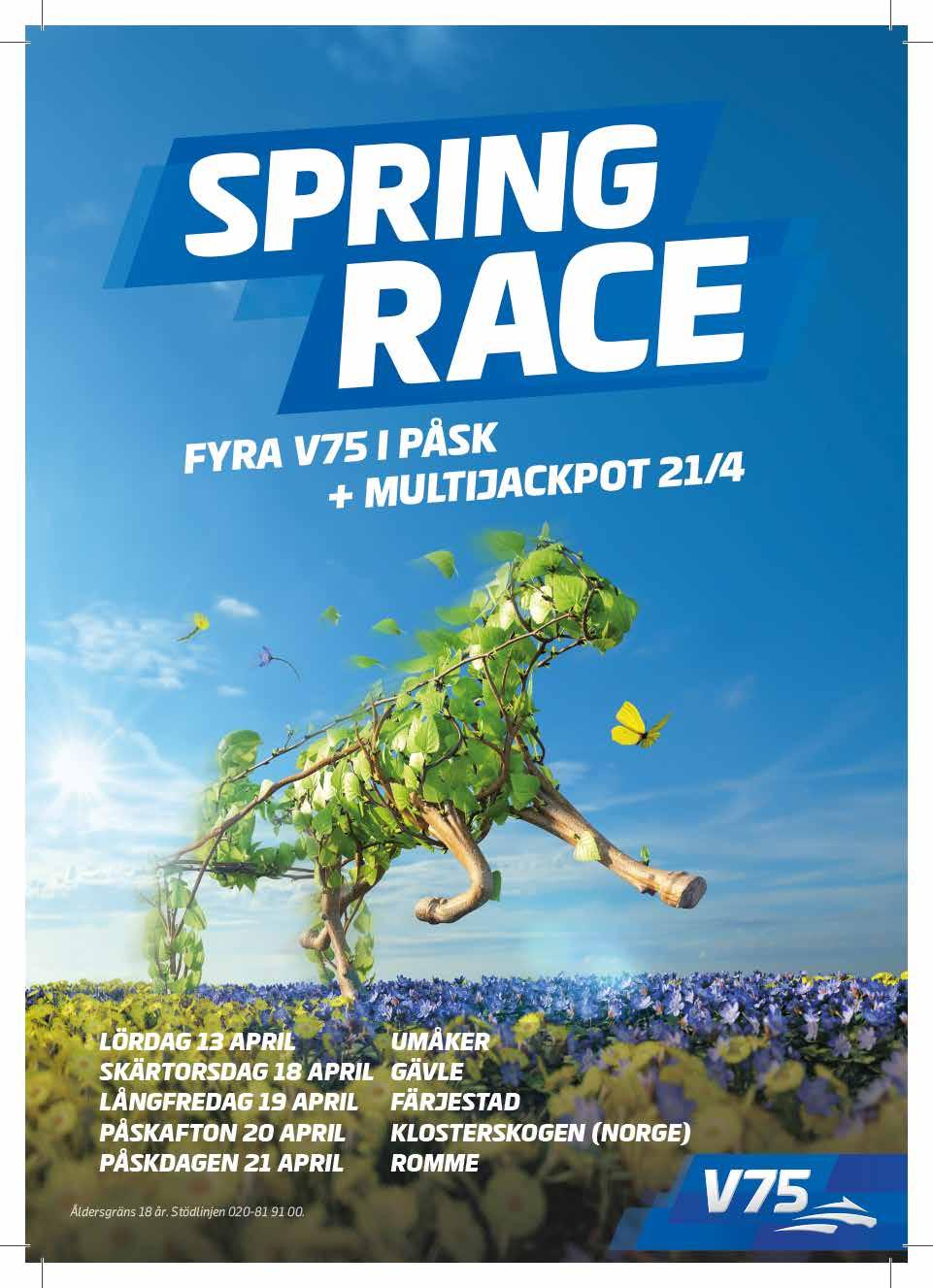 0 M AUTOSTAT STAT 0. DD- V- V- VINNAE Aprilsprintern - Fördel Ston -åriga och äldre hingstar och valacker 0.00 -.90.000 kr samt -åriga och äldre ston 0.00 -..000 kr. 0 m. Autostart. Pris: 0.000-0.