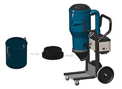 Funktionsbeschreibung Der DC Tromb 400 ist robust und betriebssicher. Er eignet sich besonders für Betriebe, in denen viel und leichter Staub anfällt.