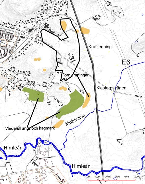 atur och Kulturmiljö öder om rönningeby rinner Himleån. ydost om planområdet rinner Mobäcken som är ett biflöde till Himleån.