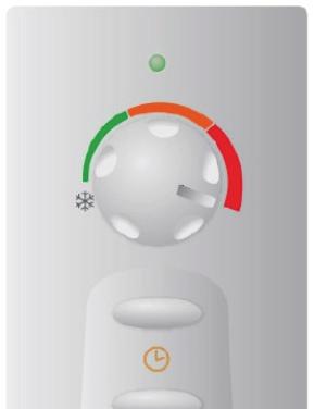 Kontrollpanel / Kontrollpanel / Kontrolpanel Ohjauspaneeli / Control panel / Панель утравления Vred/Knob Water Temperature Regulator 20-60 C Antifreeze - 7±3 C LED indicator Blue - Antifreeze Green -