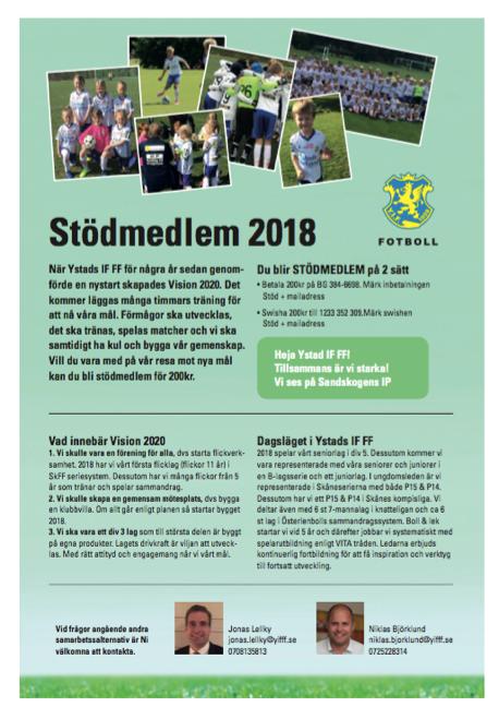 Ystad IF FF Vision 2020 Hur behåller vi så många som möjligt så länge som möjligt?