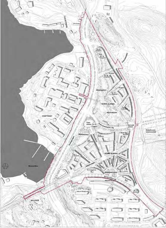 Genom intunnling av Värtabanan skapas förutsättningar för att omvandla Albanos industrilandskap till ett sammanhängande, levande och attraktivt universitetsområde.