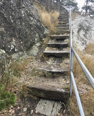 Men under många år har nu stigen varit ordentligt sliten och ganska svår att gå i, med branta och hala bergspartier och många trädrötter i dagen.