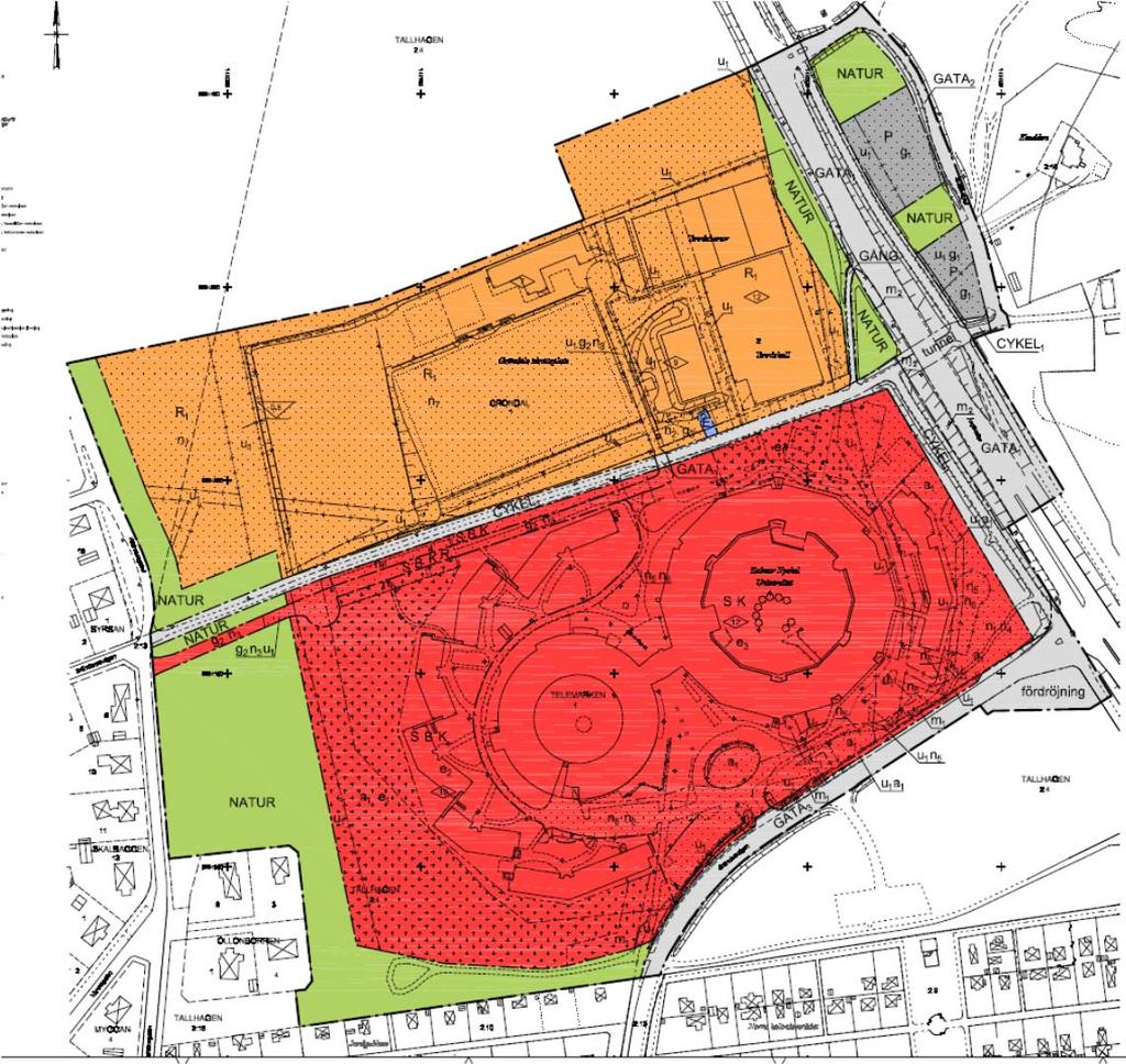 3(6) Teknisk infrastruktur är utbyggd inom planområdet, dagvattenledningar finns som mynnar ut i Lindöfjärden utan reningsåtgärder för närvarande.