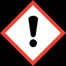 Märkning (FÖRORDNING (EG) nr 1272/2008) Faropiktogram : Signalord : Varning Faroangivelser : H290 Kan vara korrosivt för metaller. H319 Orsakar allvarlig ögonirritation.