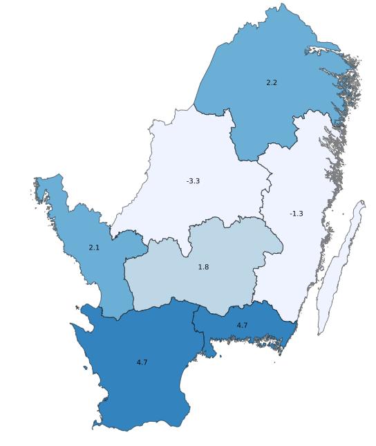 Gästnätter BI SYD, jan-nov 2018 Förklaring av innehållet I detta hörn står vilket område och vilken period bilden gäller samt totalsiffror för perioden.