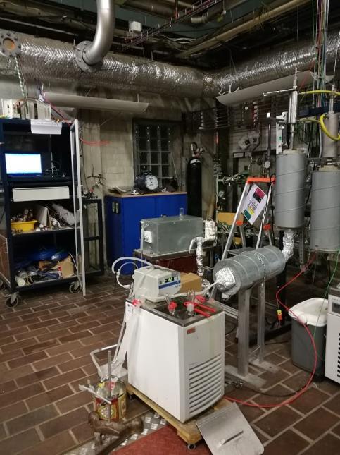 The non-condensable gas was analyzed using Micro-gas chromatography. The volume of the gas was read from a volumetric flow meter.