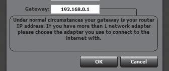 2 Klicka på <OK> för att uppdatera din routers IP-adress.