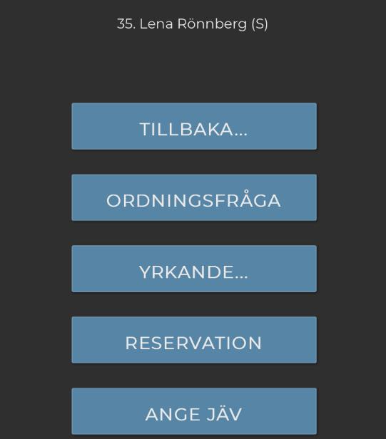 5. Menyval i Quick Channel När du är i tjänst får du nedanstående val. Via knappen Mer får du fler val, se högra bilden. 6.