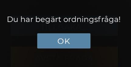 När du röstat fylls din ruta på skärmen med rött, grönt eller gul beroende på hur du