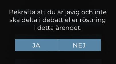 Om du redan har reserverat dig och råkar trycka igen så får du meddelande att du redan har reserverat dig i ärendet. 13.