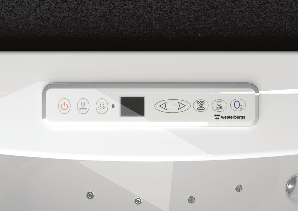 executive Systemet Executive är utrustat med sido-, rygg- och fotmassage samt värmare, ljusterapi och vattenrening. Systemet styrs huvudsakligen via en elektronisk touchpanel.