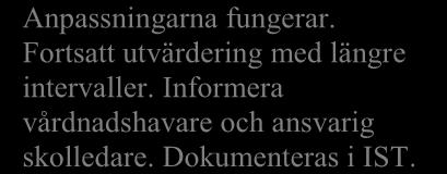 Elevärendet lyfts i arbetslaget där ytterligare anpassningar inventeras och genomförs i samråd med