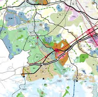 Nya Borgåvägen har betecknats som regionväg (st). Sibbo ådal har betecknats som ett område som är viktigt med tanke på kulturmiljön eller landskapsvården, riksintresse (ma-v).