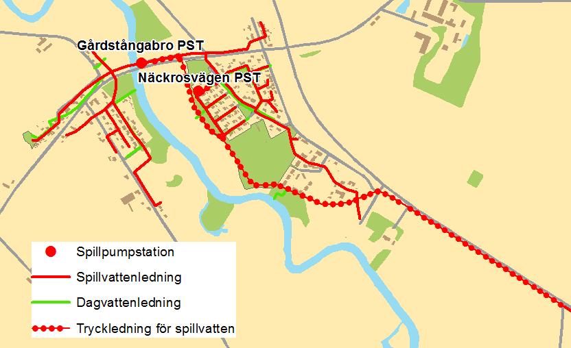 Åtgärdsplan för Eslövs avloppsledningsnät 58 6.4.2 Gårdstånga och Getinge Nordväst om Flyinge ligger Gårdstånga och Getinge med cirka 350 invånare.