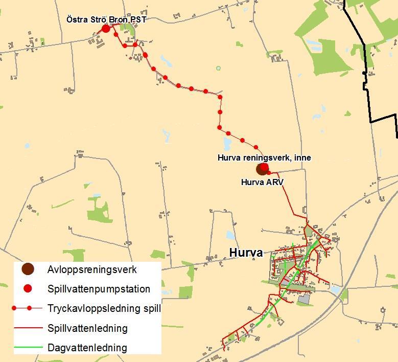 Åtgärdsplan för Eslövs avloppsledningsnät 67 6.7 Hurva Hurva ligger i den östra delen av kommunen och har cirka 350 invånare.