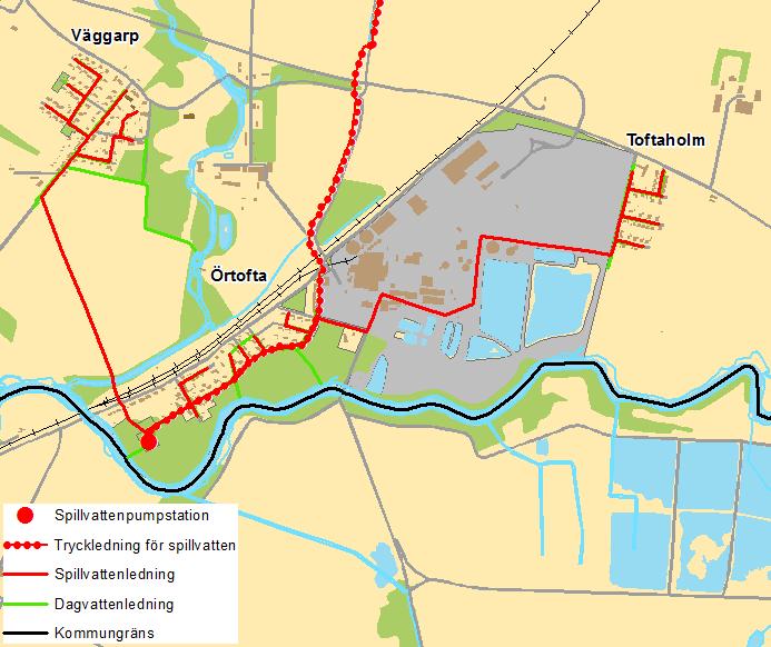 Åtgärdsplan för Eslövs avloppsledningsnät 71 6.8 Örtofta Samhället Örtofta ligger i den södra delen av kommunen vid gränsen mot Lund.