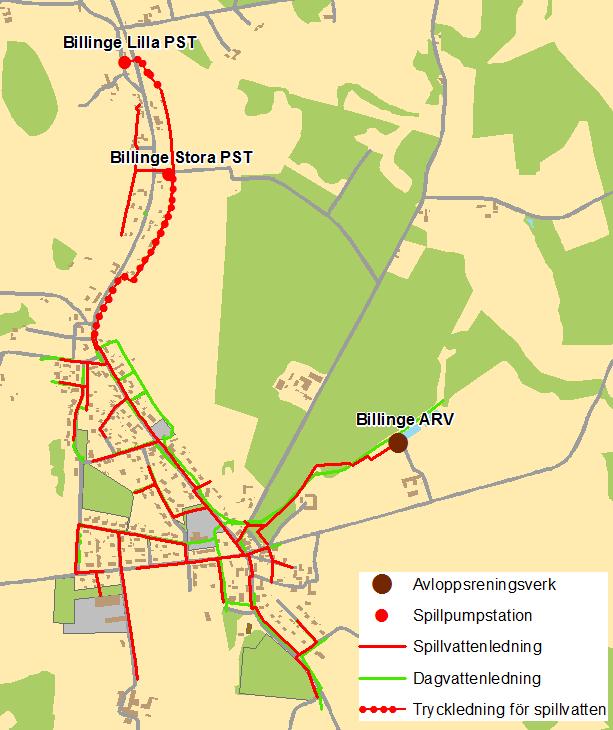 Åtgärdsplan för Eslövs avloppsledningsnät 75 6.11 Billinge Billinge är beläget längst norrut i kommunen, på gränsen till Svalövs kommun.