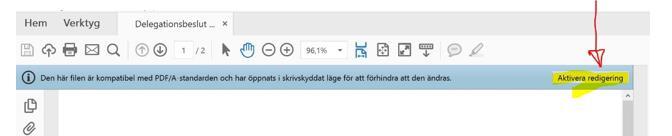 21.7.1 Hantera låsta handlingar Om en handling som är låst läggs till i systemet, t.ex.