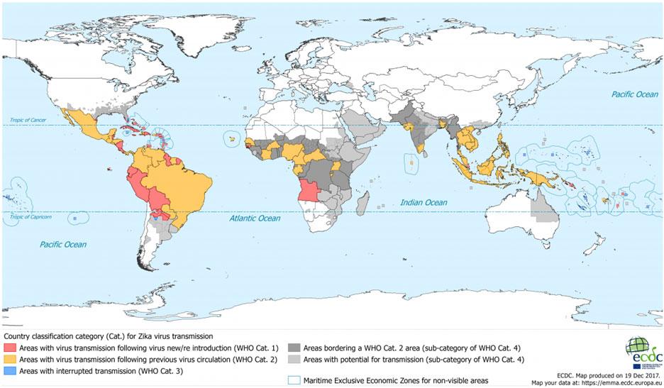 Zika i världen Sverige: TBE-geografi Stockholmsområdet (ABCD-län) Nya focus: Omberg, Skaraborg, Dalsland, Bohuslän,