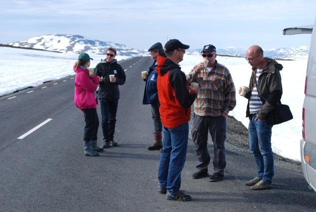 Styrgruppen fick tillstånd att besöka Stekenjokk trots att vägen till fjället var avstängd.