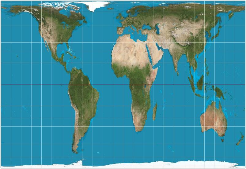 Här fick eleverna välja mellan de två kartorna nedan. Jämför storleken på Afrika & Norden på de båda kartorna. Vilken av de två kartorna visar storleksskillnaden mellan Afrika & Norden mest korrekt?