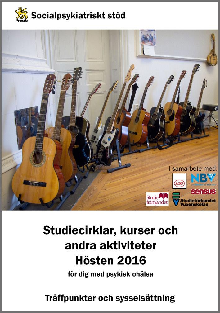 Cirklar, kurser och andra aktiviteter Språk, litteratur, musik, data, foto, film, konst, hantverk, hälsa, motion, spinning, med mera. Vår kurskatalog kan du se på www.sober.uppsala.