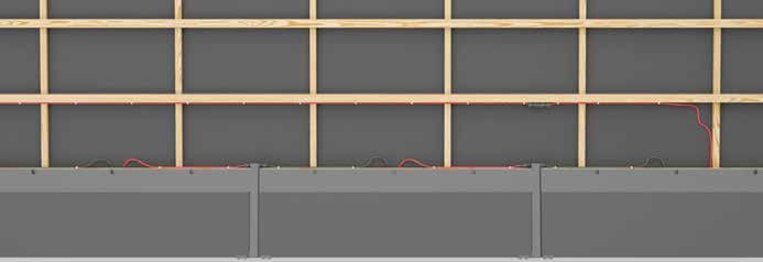 Bild 4: Uppfästning av kabel. Hopkoppling Koppla ihop panelerna, var noga med (+) och (-). SolTech ShingEl kopplas seriellt med varandra.