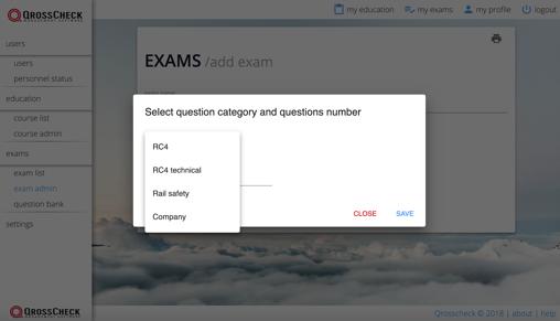 Examinations & prov modul Möjlighet att välja specifikt